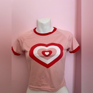 Heart cropped baby tee